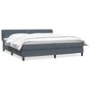 vidaXL Cama box spring con colchones terciopelo gris oscuro 200x210 cm