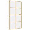 vidaXL Puerta interior dorada vidrio templado aluminio 102,5x201,5 cm