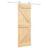 vidaXL Puerta Corredera Natural y Blanco 70 x 210 cm