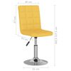vidaXL Silla de comedor giratoria de tela amarilla mostaza