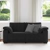 vidaXL Sof&aacute; Loveseat Terciopelo Negro 140 cm
