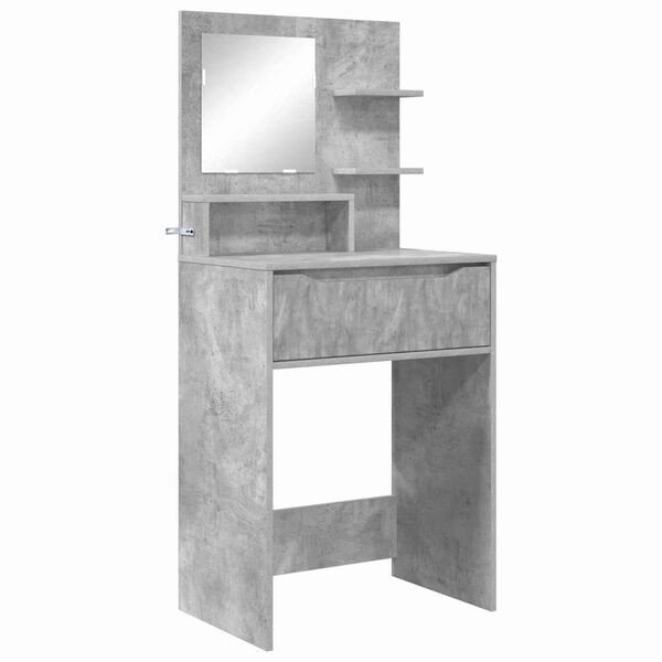 vidaXL Mesas de tocador de dormitorio Gris Concreto 80 x 39,6 x 135 cm