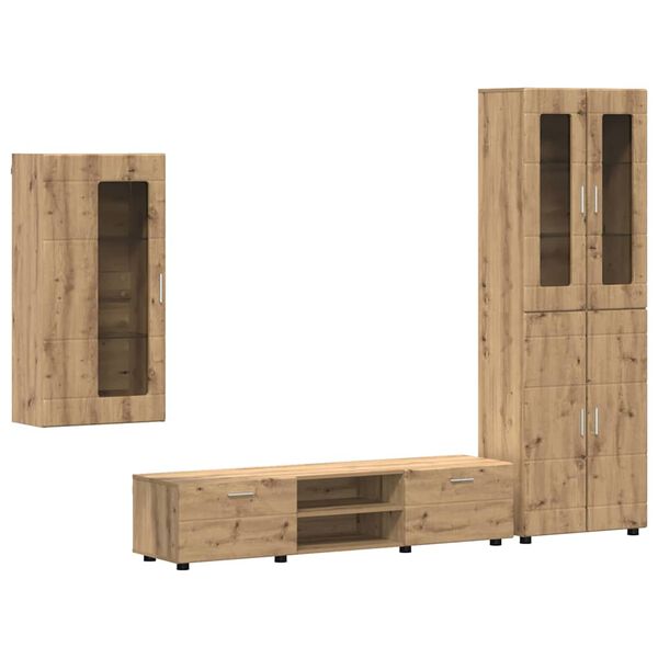vidaXL Conjunto de mueble de TV con caj&oacute;n FLORIN Roble artesanal