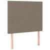 vidaXL Cabecero de cama gris topo 90x5x118/128 cm Tela