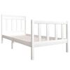 vidaXL Estructura de cama madera maciza blanca 100x200 cm