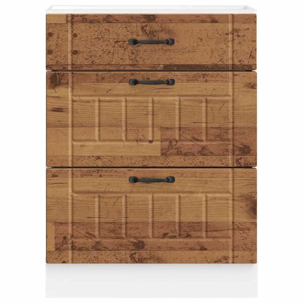 vidaXL Mueble bajo de cocina Lucca madera vieja