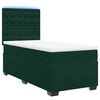 vidaXL Cama box spring con colch&oacute;n terciopelo verde oscuro 100x200 cm