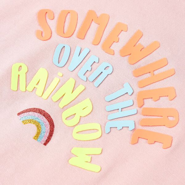 Camiseta infantil rosa claro 92