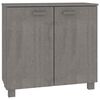 vidaXL Aparador HAMAR madera maciza de pino gris claro 85x35x80 cm