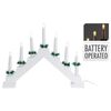 Ambiance Luces de velas navide&ntilde;as de puente con 7 LED blancos