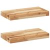vidaXL Estantes flotantes 2 uds madera acacia acabado aceite 40x20x4cm