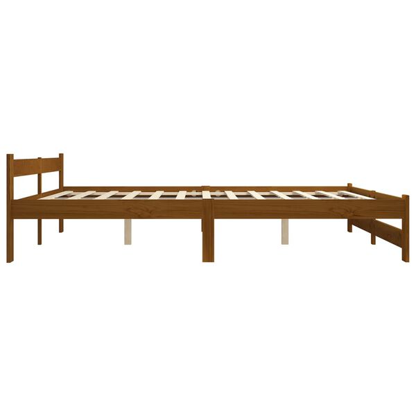 vidaXL Estructura cama sin colchón madera pino marrón miel 120x200 cm