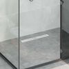 vidaXL Drenaje de ducha con dise&ntilde;o de l&iacute;nea Plateado 60 cm