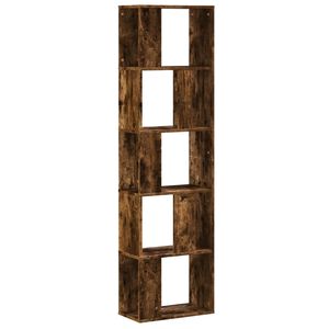 vidaXL Librer&iacute;a de 5 niveles madera ingenier&iacute;a roble ahumado