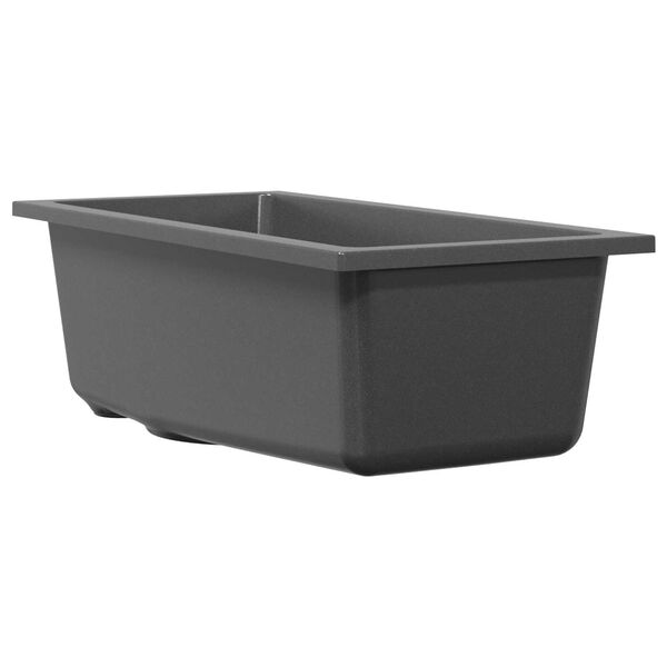 vidaXL Fregadero de cocina Gris 21 x 44 x 14 cm granito