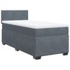 vidaXL Cama box spring con colch&oacute;n terciopelo gris oscuro 80x200 cm