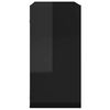 vidaXL Estantes cubo de pared 6 unidades negro brillo 30x15x30 cm