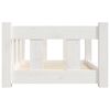 vidaXL Cama para perros madera maciza de pino blanca 55,5x45,5x28 cm