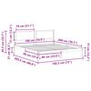 vidaXL Estructura de cama con cabecera Gris Claro 180 x 200 cm