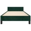 vidaXL Estructura cama sin colch&oacute;n terciopelo verde oscuro 100x200 cm