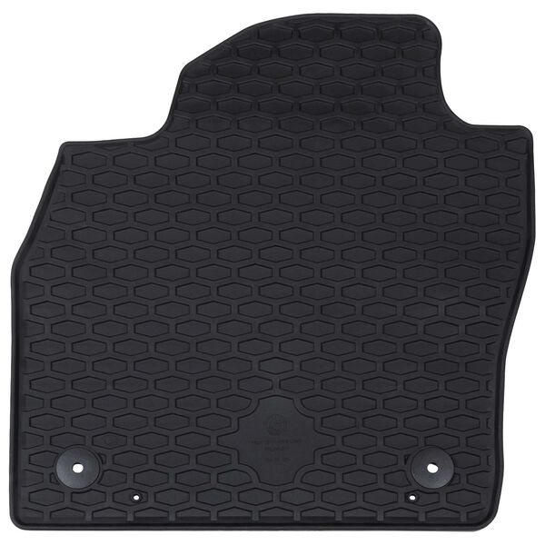 vidaXL Alfombrilla de Coche 4 pcs Negro Goma