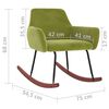 vidaXL Silla mecedora de terciopelo verde claro