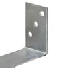 vidaXL Anclajes de valla 6 uds acero galvanizado plateado 10x6x30 cm