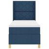 vidaXL Cama tipo Box Spring con colch&oacute;n Azul 80 x 200 cm tela