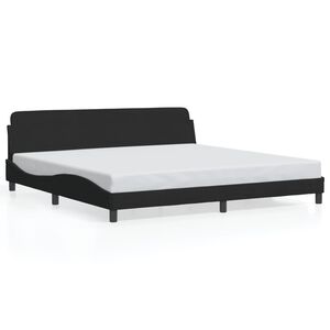 vidaXL Estructura de cama Dover terciopelo negro 200x200 cm