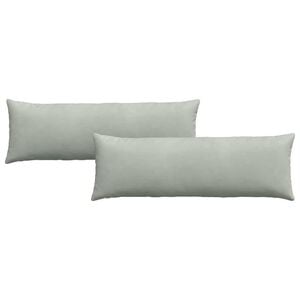 vidaXL Cojines de sof&aacute; 2 pcs Gris Claro 120 x 40 cm Tela de pana