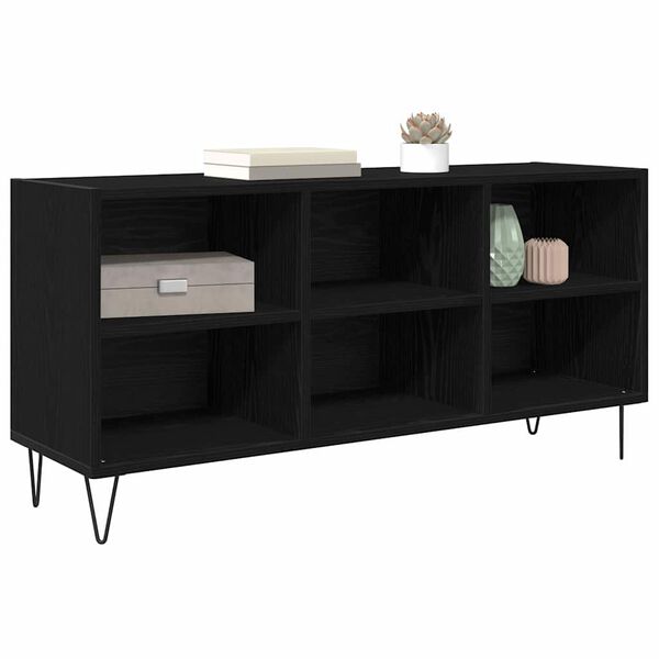 vidaXL Gabinete de TV Roble Negro 103,5 x 30 x 50 cm