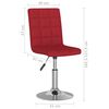 vidaXL Silla de comedor giratoria tela color vino tinto