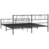 vidaXL Estructura cama sin colch&oacute;n con estribo metal negro 180x200 cm