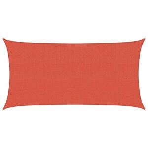 vidaXL Toldo de vela HDPE terracota 160 g/m&sup2; 2x4 m
