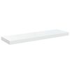 vidaXL Estante flotante de pared 2 uds MDF blanco brillo 80x23,5x3,8cm