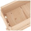 vidaXL Jardinera de madera maciza de pino 112x25x104,5 cm