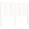 vidaXL Estructura de cama con cabecero madera maciza blanco 140x200 cm