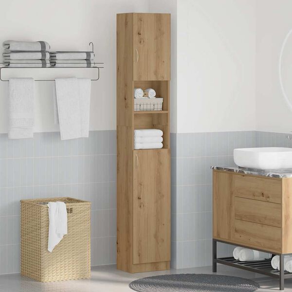 vidaXL Mueble de ba&ntilde;o Artisan Oak 32x25,5x190 cm Madera de ingenier&iacute;a