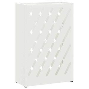 vidaXL Soporte para Paraguas de Lluvia Blanco 28 x 12 x 41 cm Acero