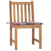 vidaXL Sillas de jardín 2 unidades madera maciza de teca con cojines