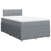 vidaXL Cama box spring con colch&oacute;n tela gris claro 120x200 cm