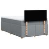 vidaXL Cama box spring con colch&oacute;n tela gris claro 120x190 cm