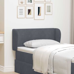 vidaXL Oreja de cabecero Gris Tenue 40 x 23 x 6 cm Terciopelo