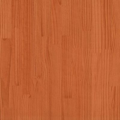 vidaXL Litera de madera maciza de pino marrón cera 75x190 cm