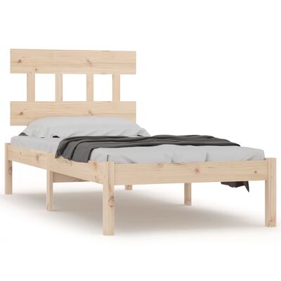 vidaXL Estructura de cama individual madera maciza 90x200 cm