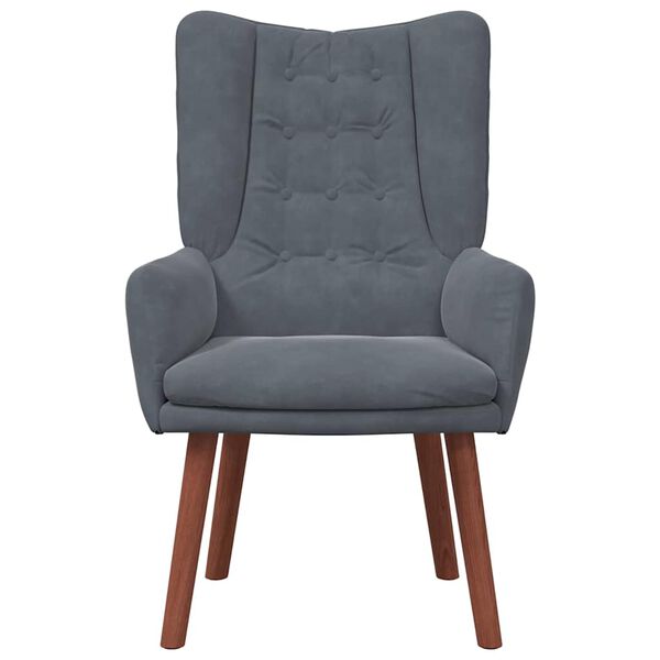 vidaXL sillón Gris oscuro 63 x 67 x 94 cm Terciopelo