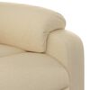 vidaXL Sill&oacute;n reclinable elevable de tela color crema