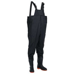 vidaXL Vadeador de pecho con botas negro talla 38