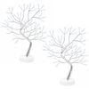 vidaXL Mini &aacute;rbol de Navidad starburst 2 uds. Plateado