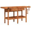 vidaXL Banco de trabajo cajones y tornillos banco madera 162x62x83 cm